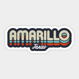 Retro Amarillo Texas Sticker